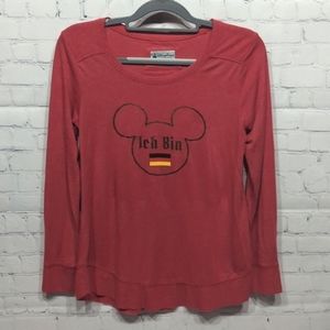 Disney German Pavilion (Ich Bin) German Flag Mickey Mouse Long Sleeve T-shirt